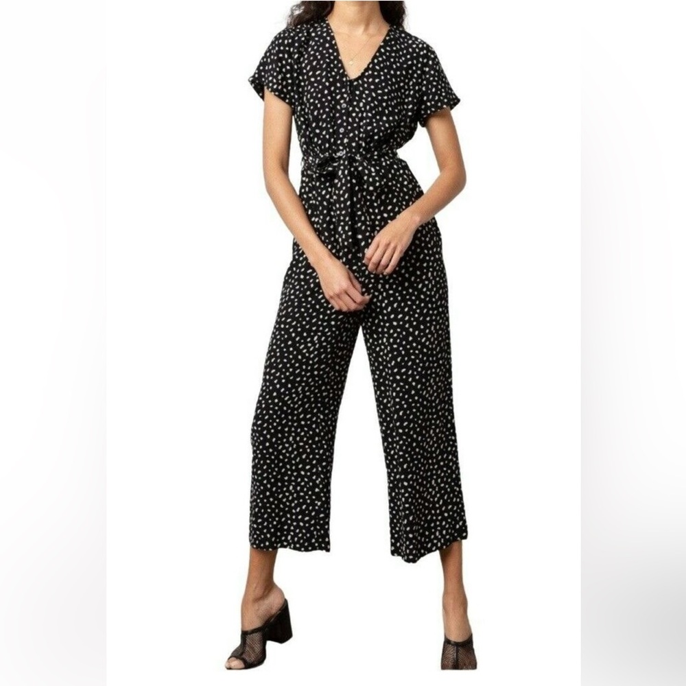 Rails Black and White Patterned Jumpsuit